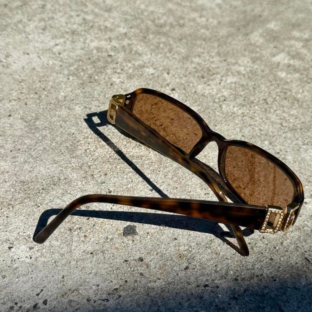 Dolce & Gabbana Vintage Y2K Rhinestone DG Logo Sunglasses